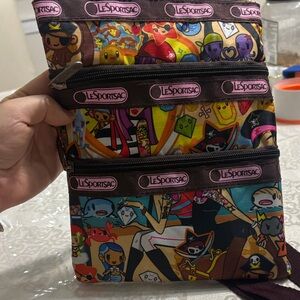 LeSportSac x Tokidoki RARE “Pirata" 3-Zip Crossbody discontinued Y2K Nautical